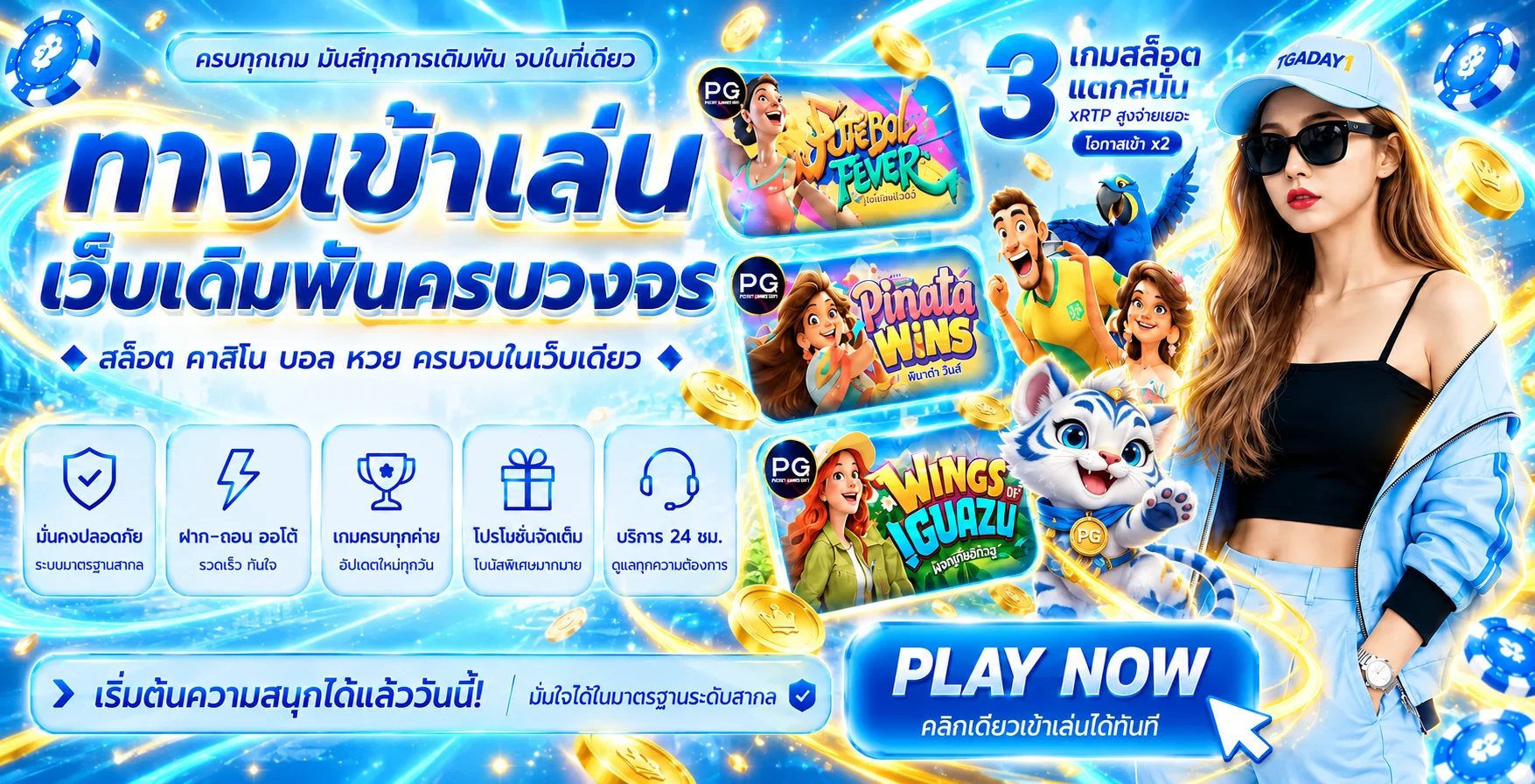เกมสล็อต TGA และค่ายยอดนิยมบน TGADAY1
